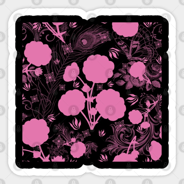 Cinquefoil Flowers in pink Sticker by LizzyizzyDesign